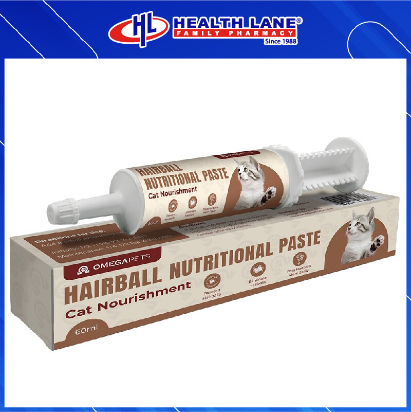 OMEGA PETS HAIRBALL NUTRITIONAL PASTE 60ML